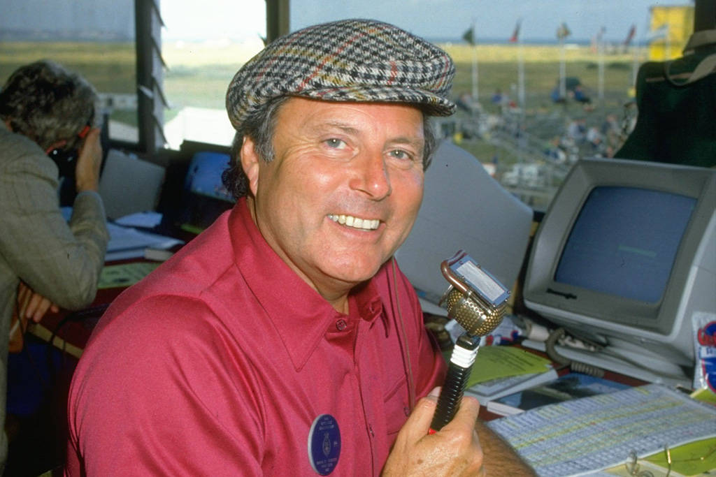 Peter Alliss at The Open in 1985